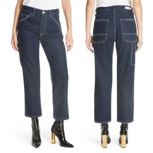 NWT GRLFRND | Janice Carpenter Straight Leg Jeans Hammer Loop Size 24 Baggy